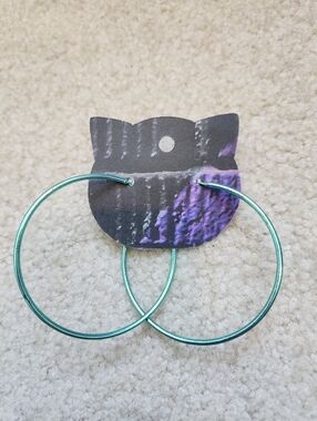Wild Fable Green Enamel Hoop Earrings